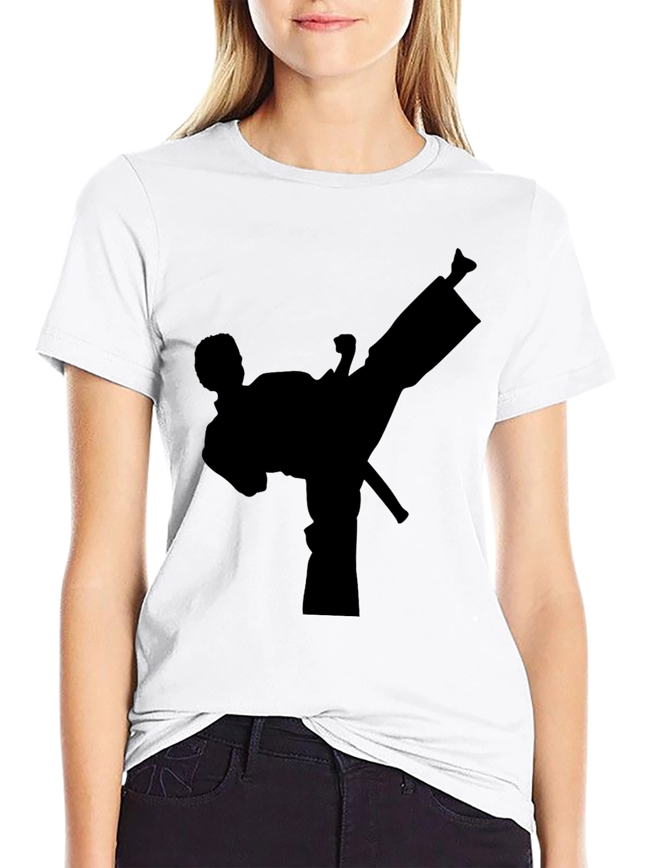 Martial Arts Kick Black T-Shirt