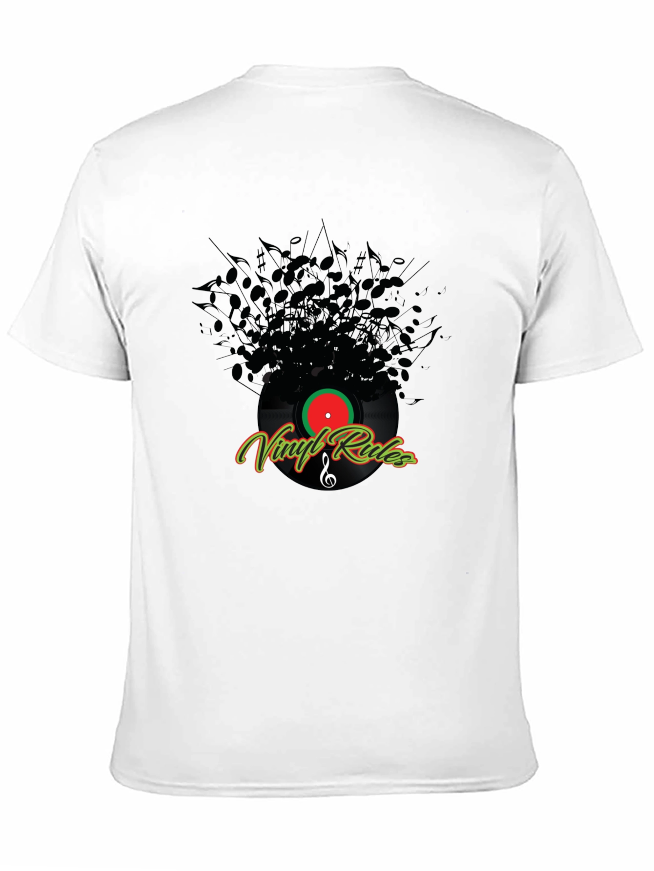 Vinyl Rules Black T-Shirt - Music Lover Tee
