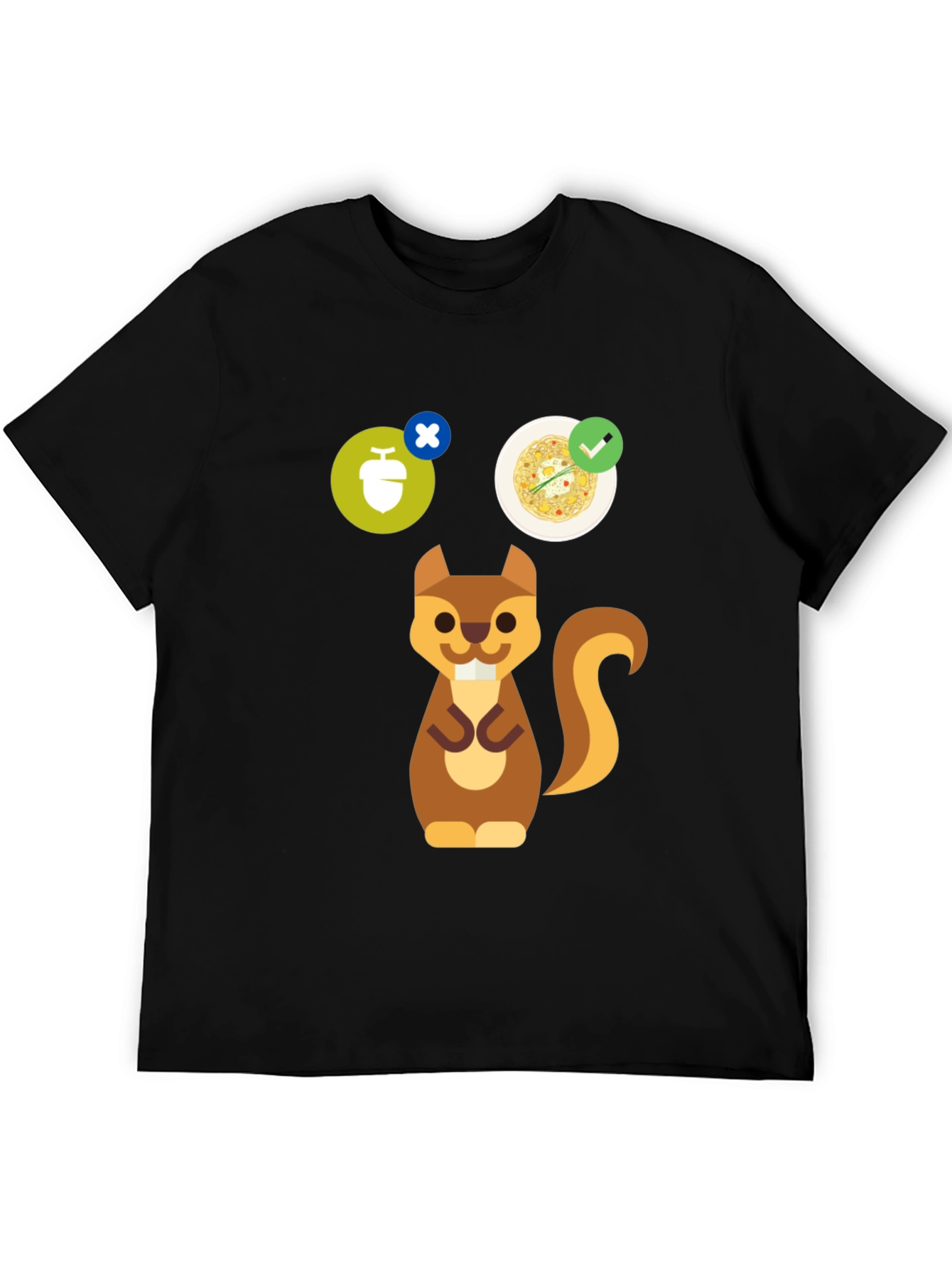 Whimsical Squirrel Graphic Tee - Nut Allergy Design