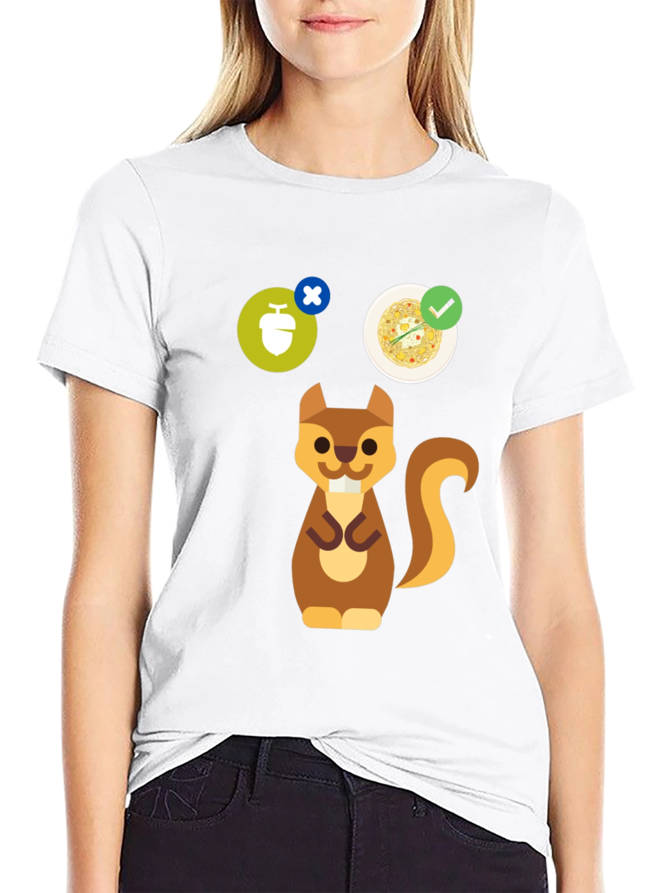 Whimsical Squirrel Graphic Tee - Nut Allergy Design