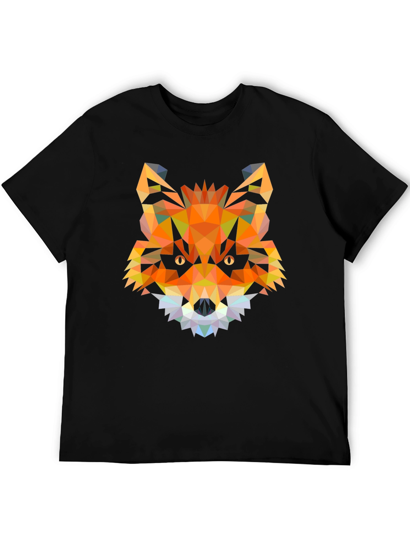 Geometric Fox Head T-Shirt - Modern Graphic Tee