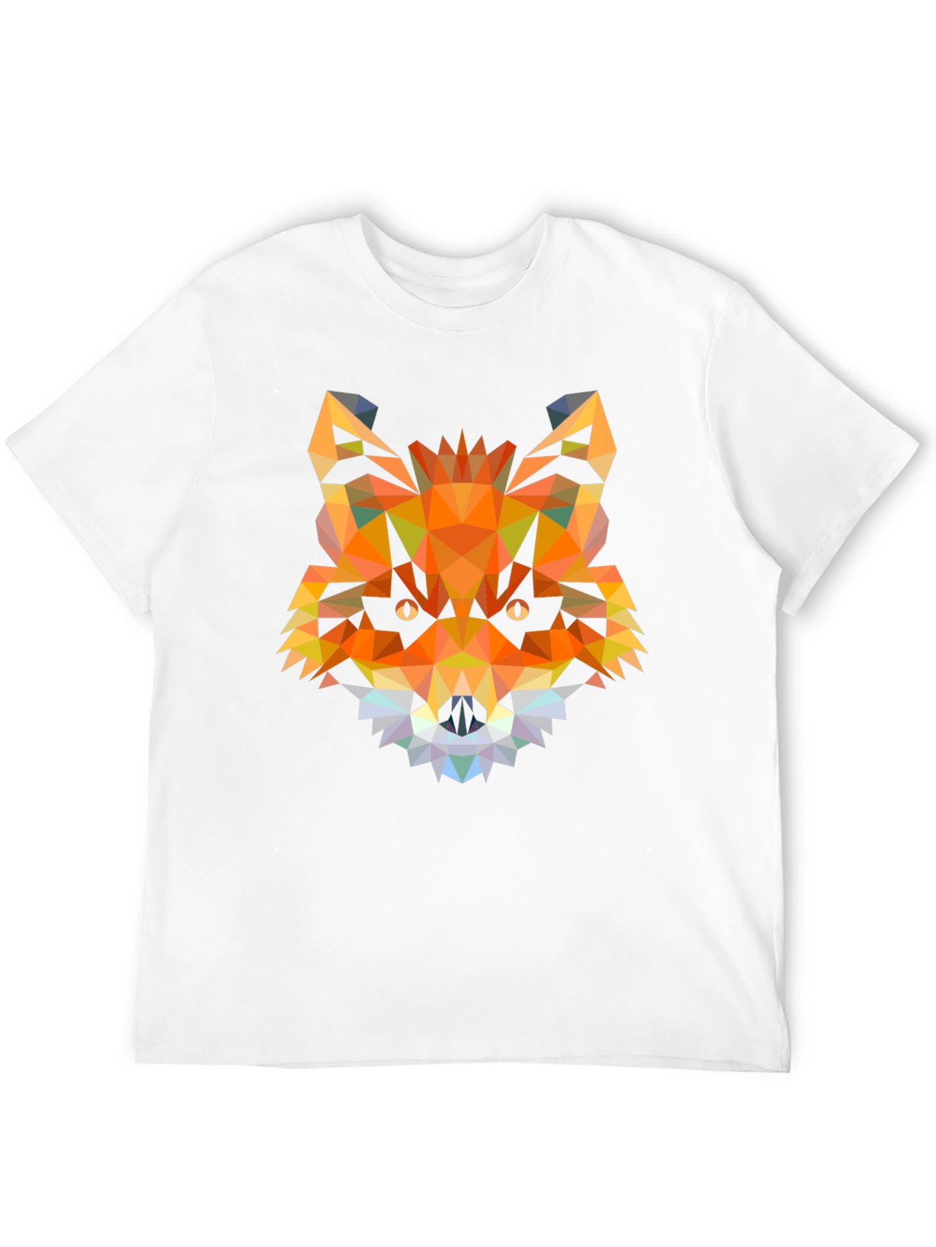 Geometric Fox Head T-Shirt - Modern Graphic Tee