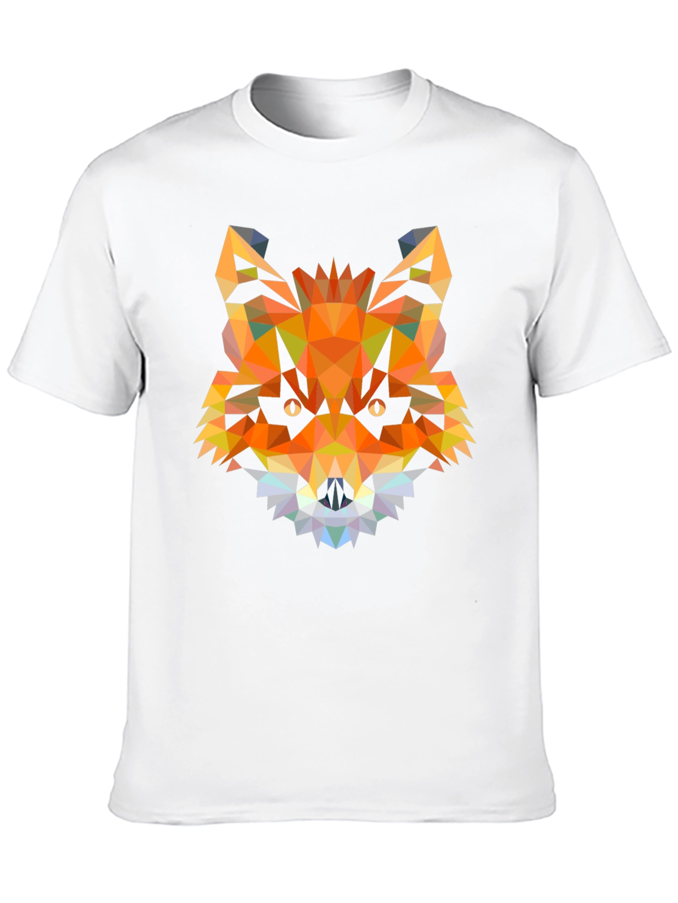 Geometric Fox Head T-Shirt - Modern Graphic Tee