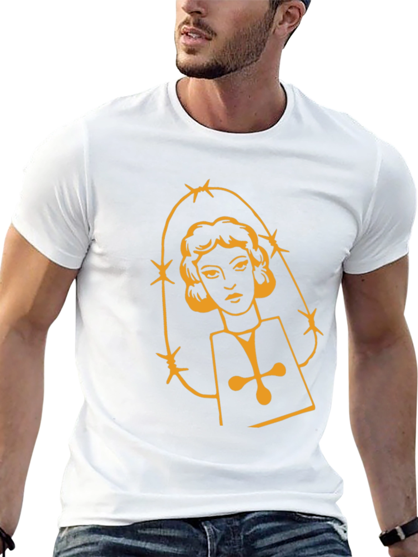Graphic Tee - Retro Virgin Mary Design