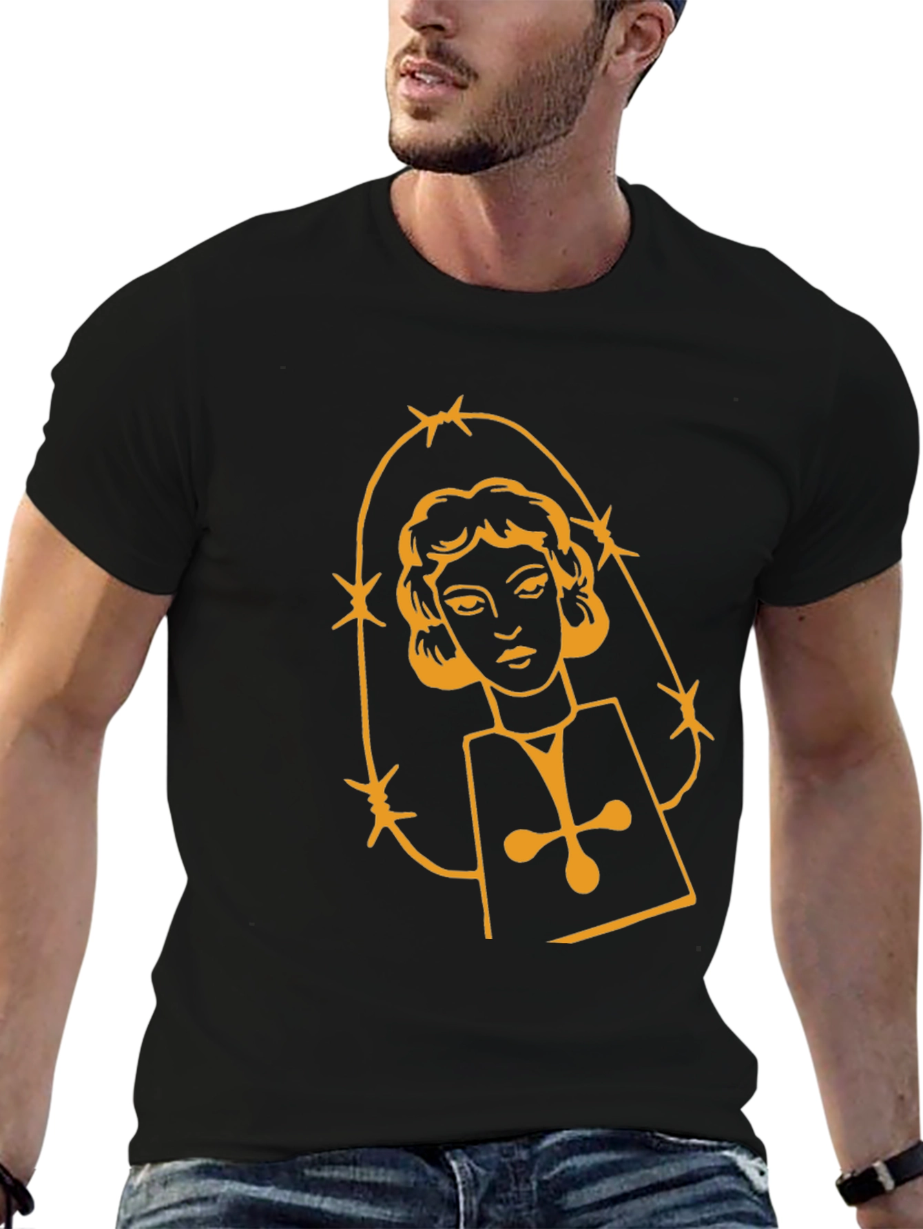 Graphic Tee - Retro Virgin Mary Design