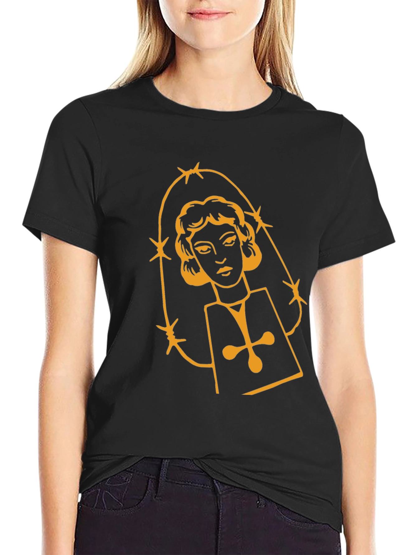 Graphic Tee - Retro Virgin Mary Design