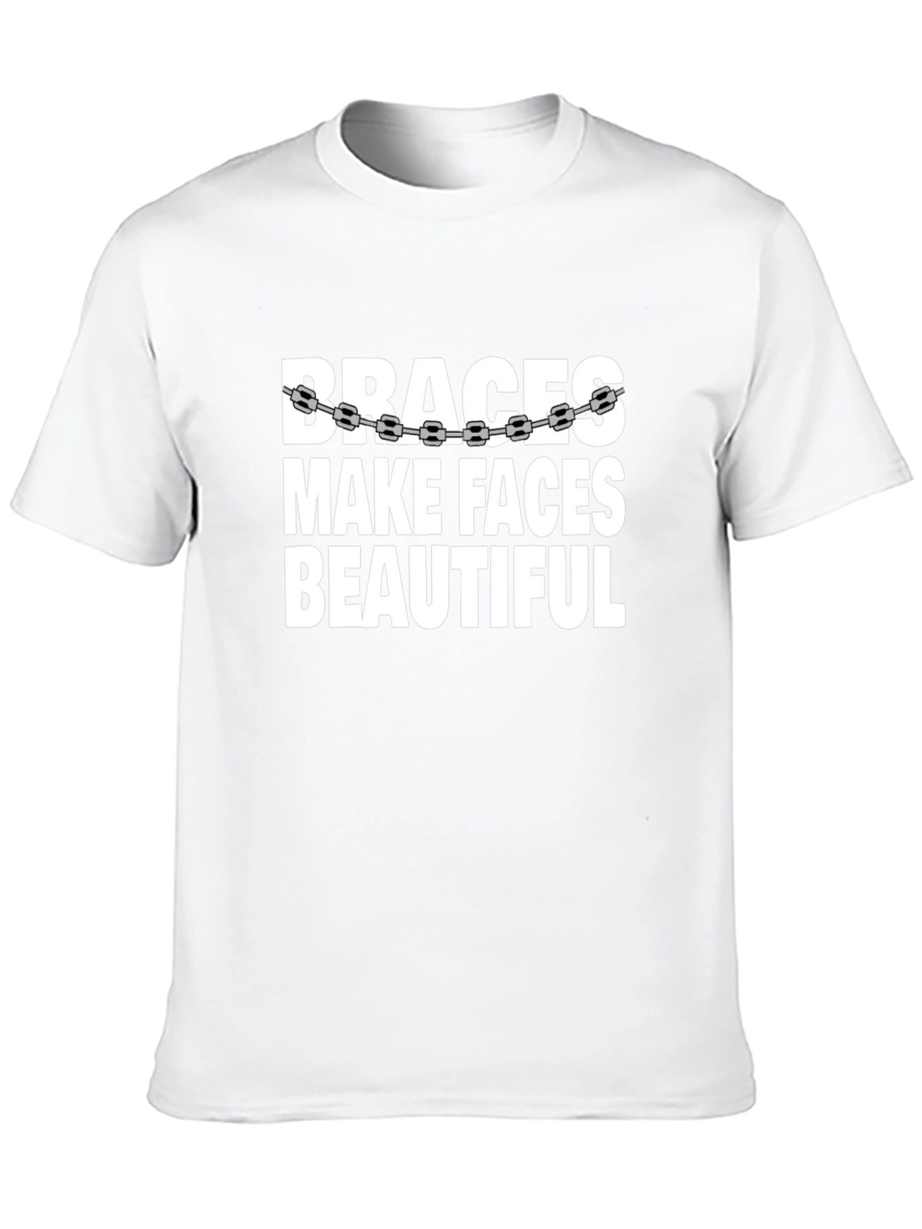 Braces Make Faces Beautiful Black Graphic Tee