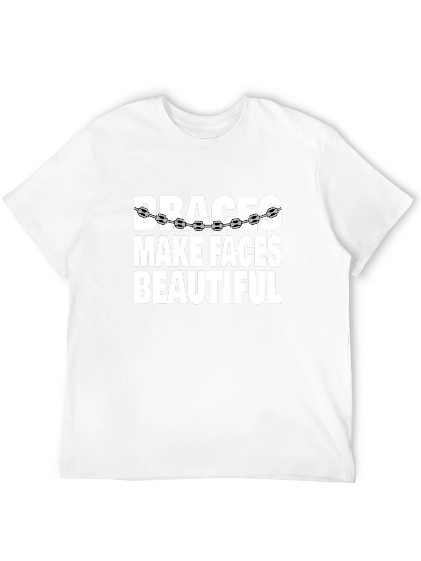 Braces Make Faces Beautiful Black Graphic Tee