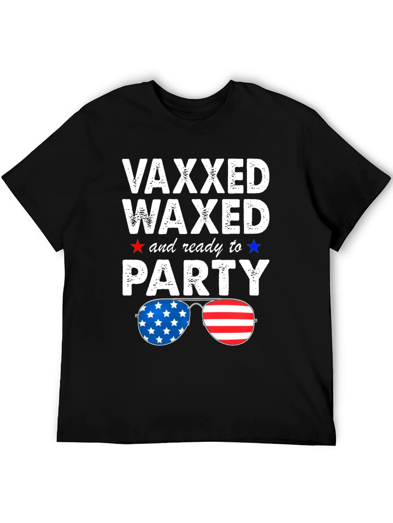 Vaxxed Waxed & Ready to Party Patriotic Tee
