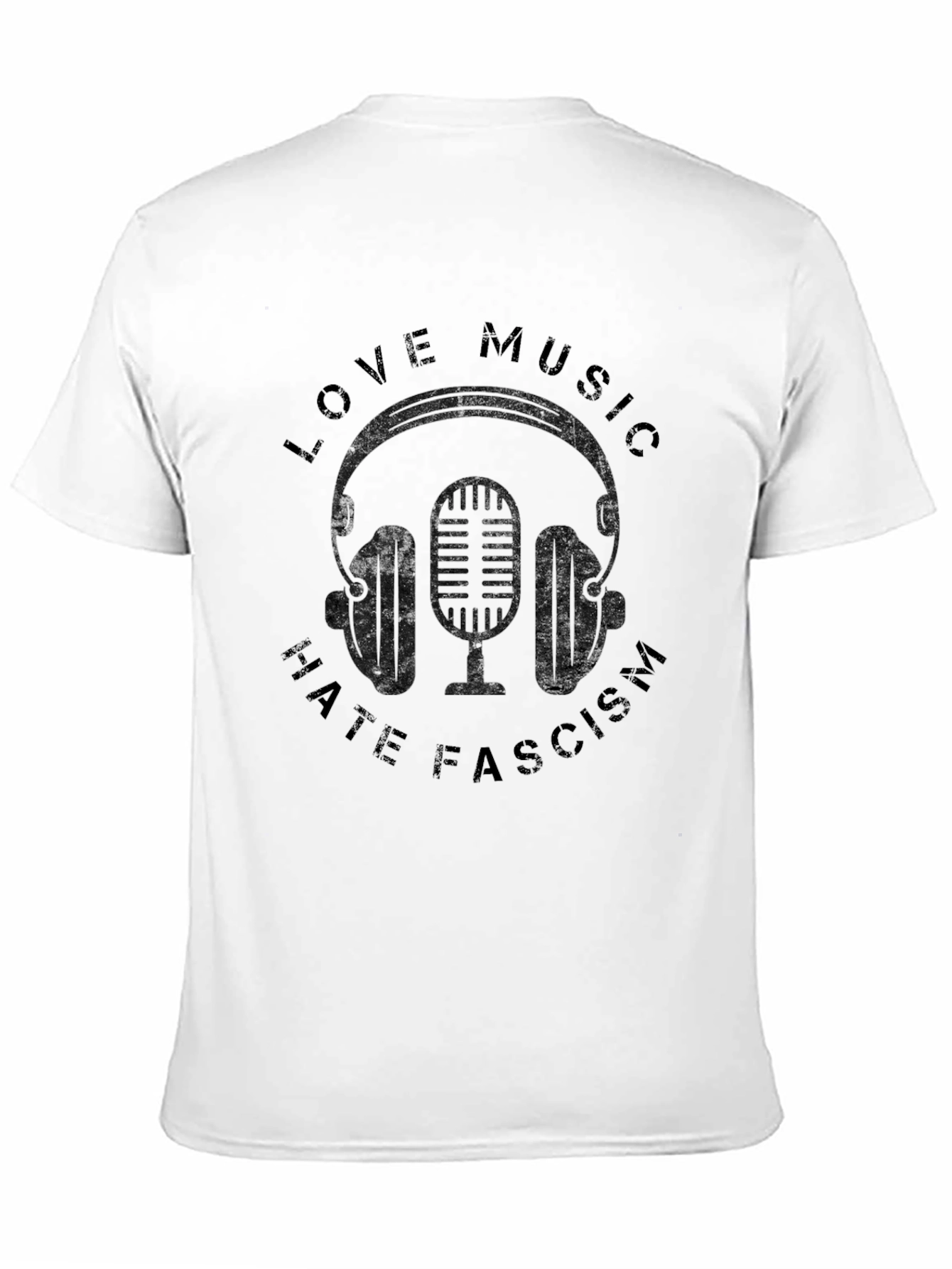 Love Music Hate Fascism Graphic T-Shirt