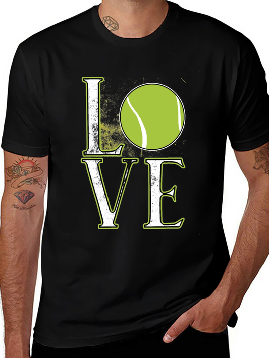 LOVE Tennis Graphic T-Shirt - Sporty Casual Tee