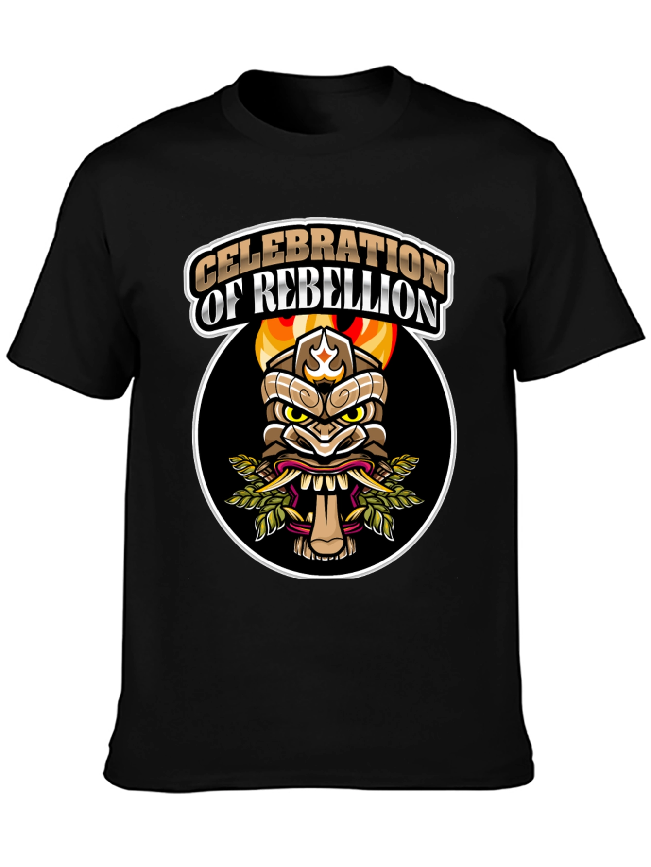 Rebellion Graphic Tee - Black Crew Neck