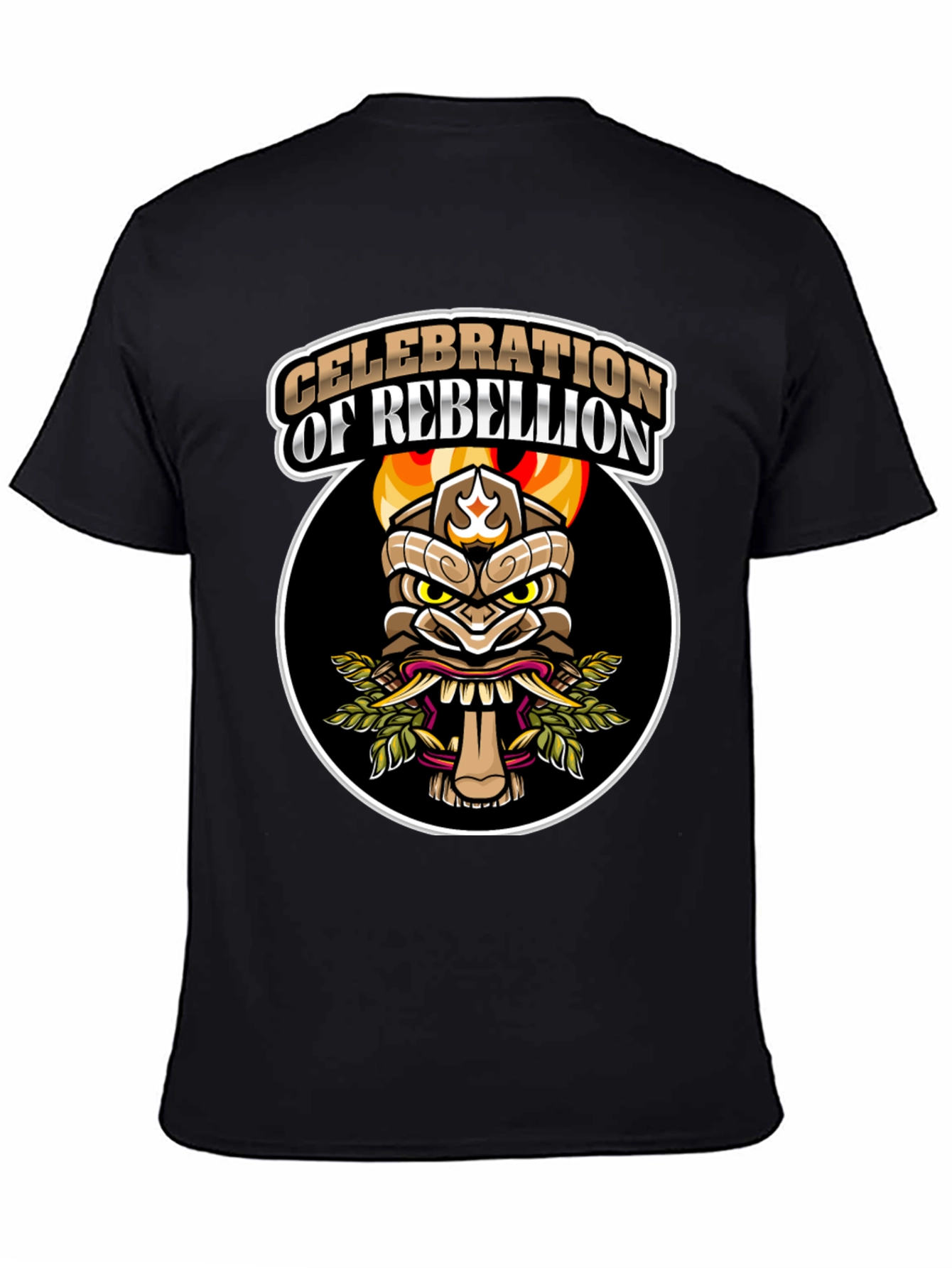 Rebellion Graphic Tee - Black Crew Neck
