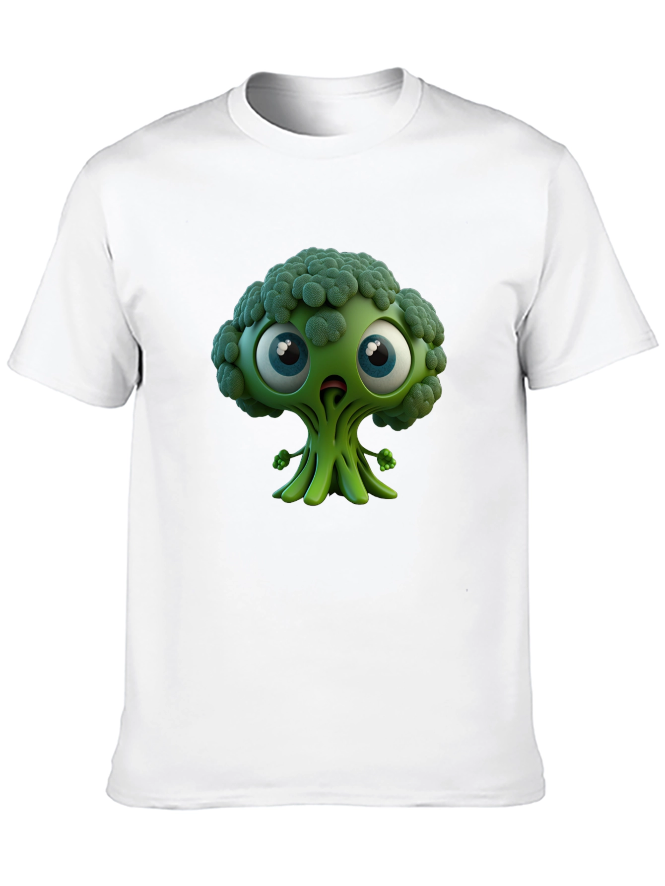 Broccoli Character Graphic T-Shirt