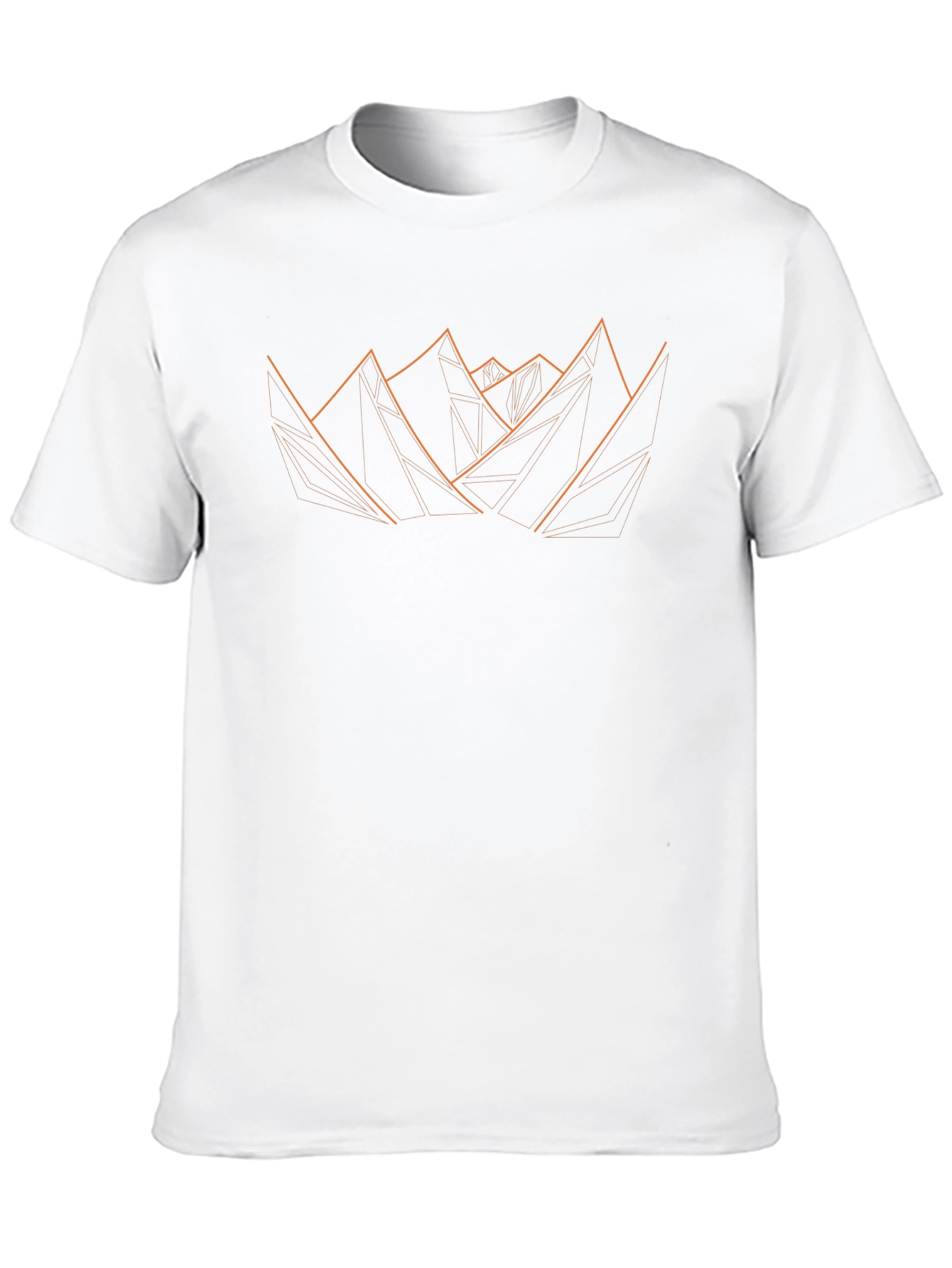 Geometric Mountain Graphic Tee - Modern Design Black