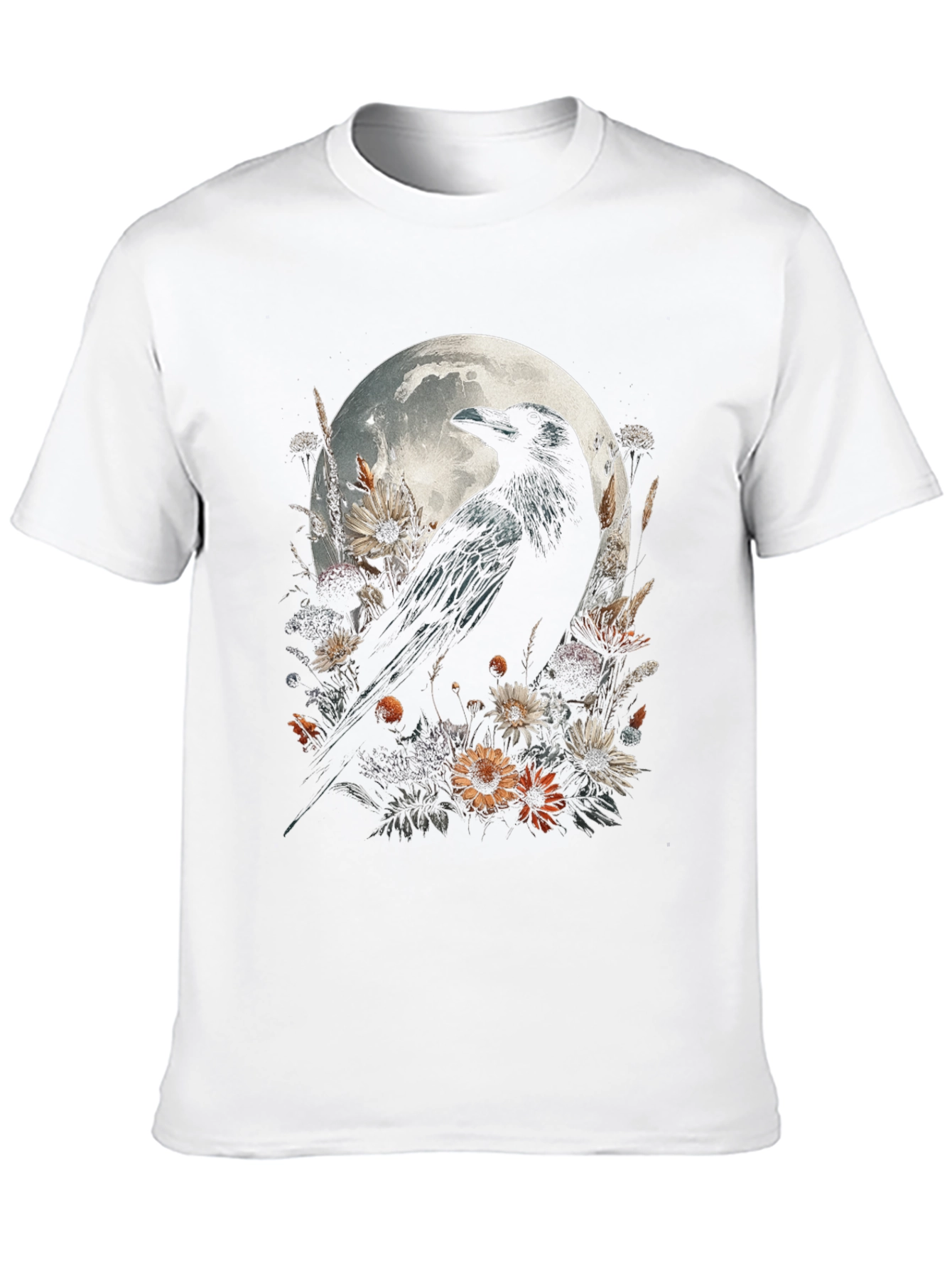 Raven & Moon Graphic Tee - Mens Black T-Shirt