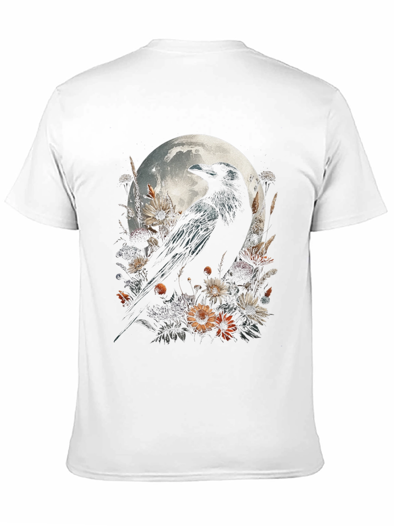 Raven & Moon Graphic Tee - Mens Black T-Shirt