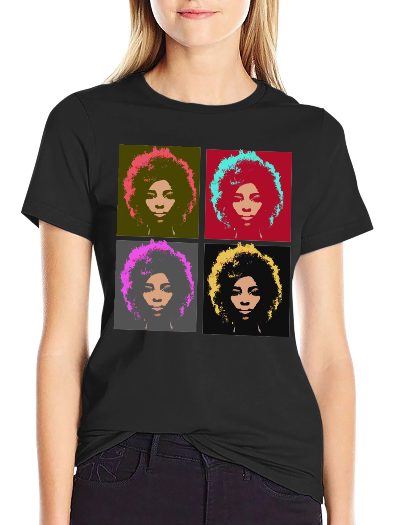 Retro Pop Art Graphic Print T-Shirt