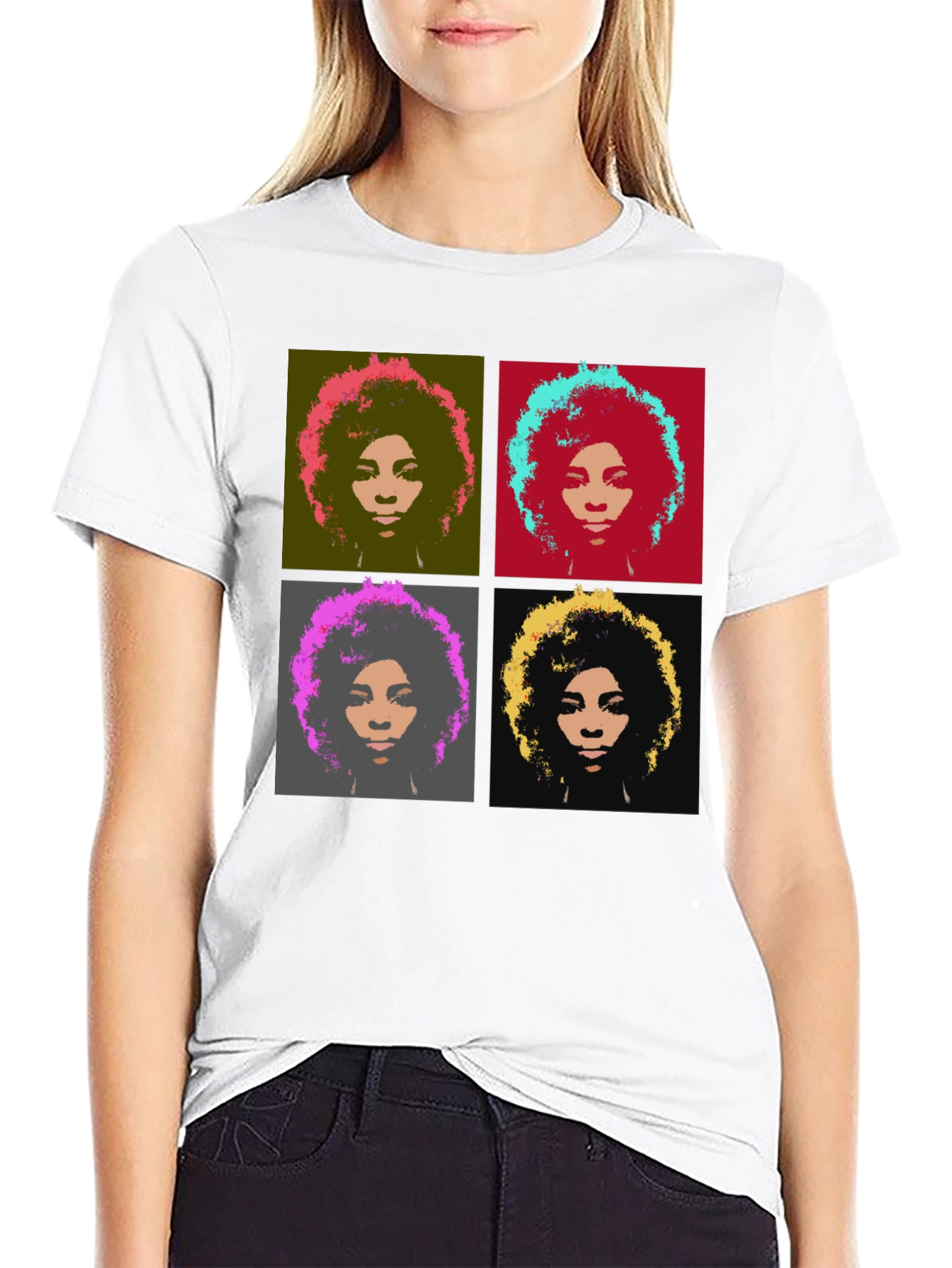Retro Pop Art Graphic Print T-Shirt