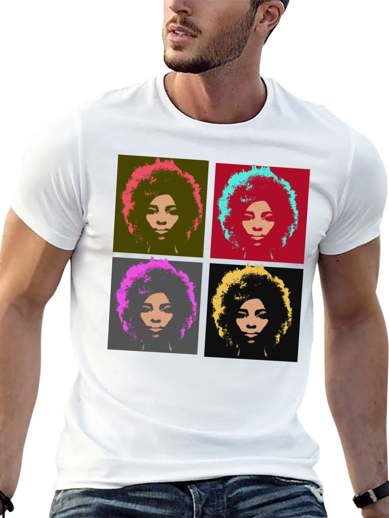 Retro Pop Art Graphic Print T-Shirt