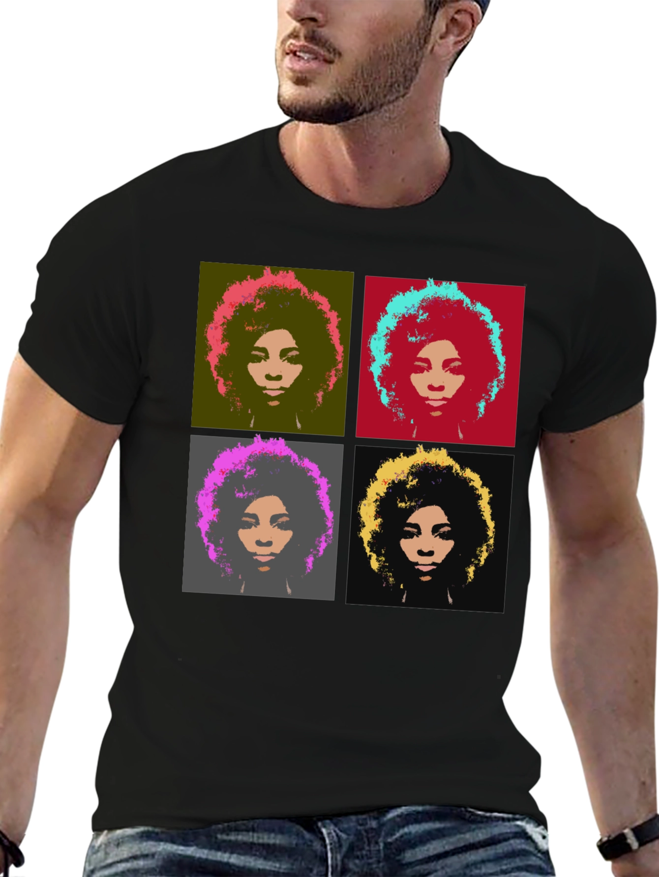 Retro Pop Art Graphic Print T-Shirt