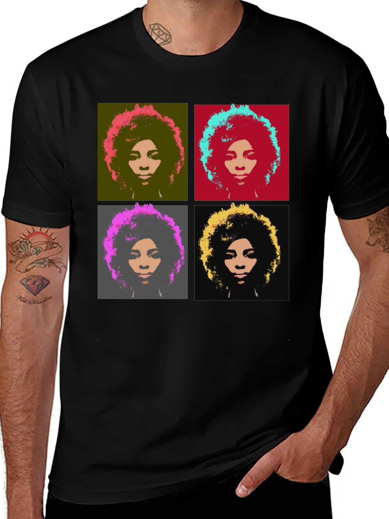 Retro Pop Art Graphic Print T-Shirt