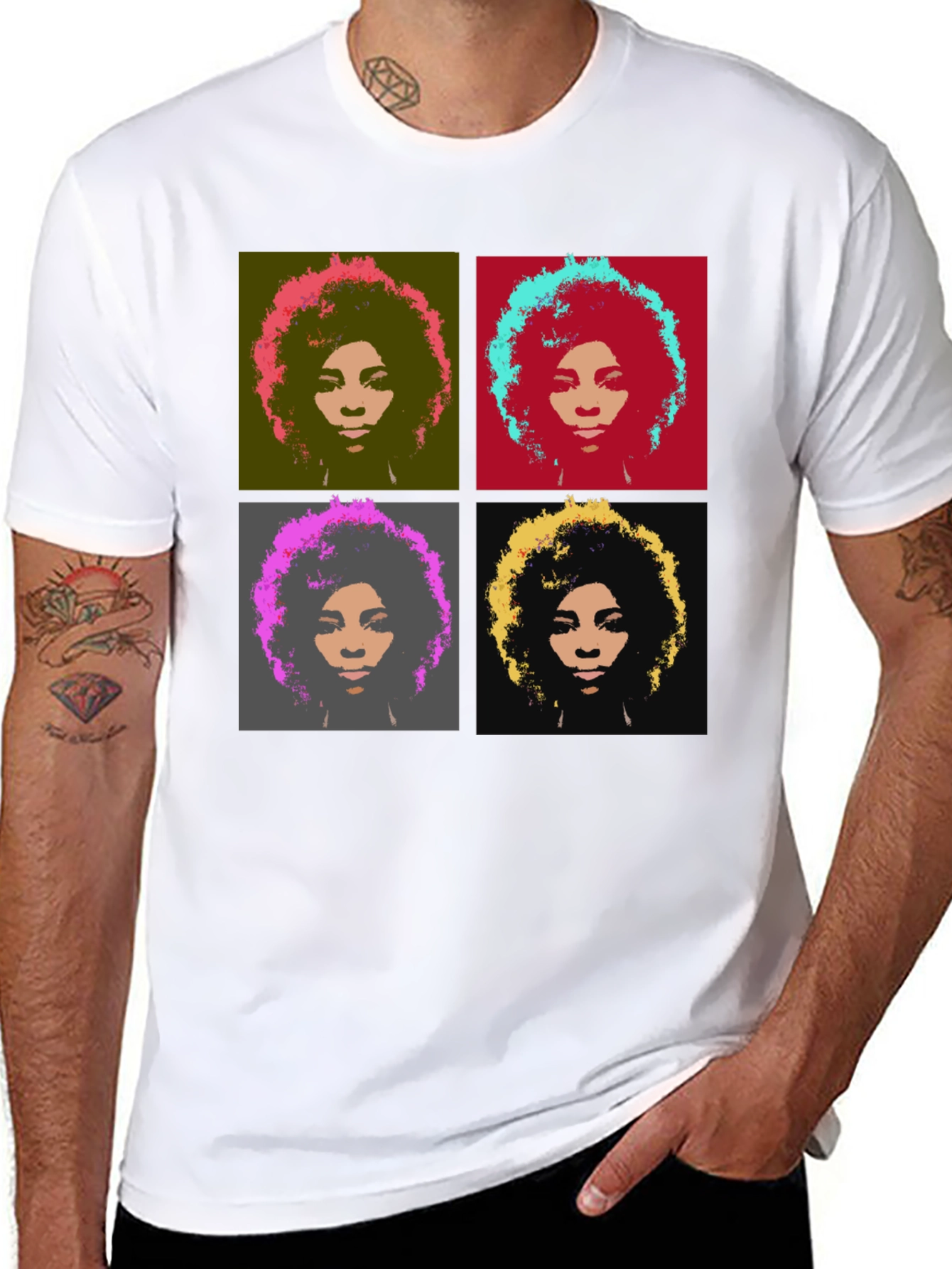 Retro Pop Art Graphic Print T-Shirt
