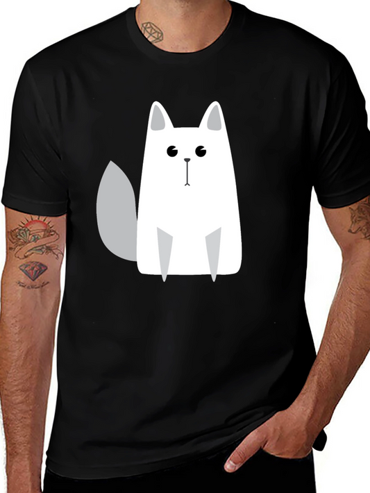 Cool Cat Graphic Print Black T-Shirt
