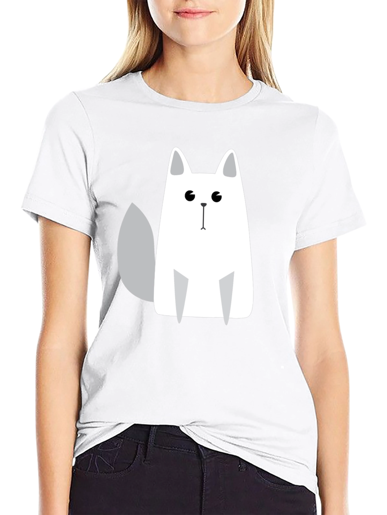 Cool Cat Graphic Print Black T-Shirt
