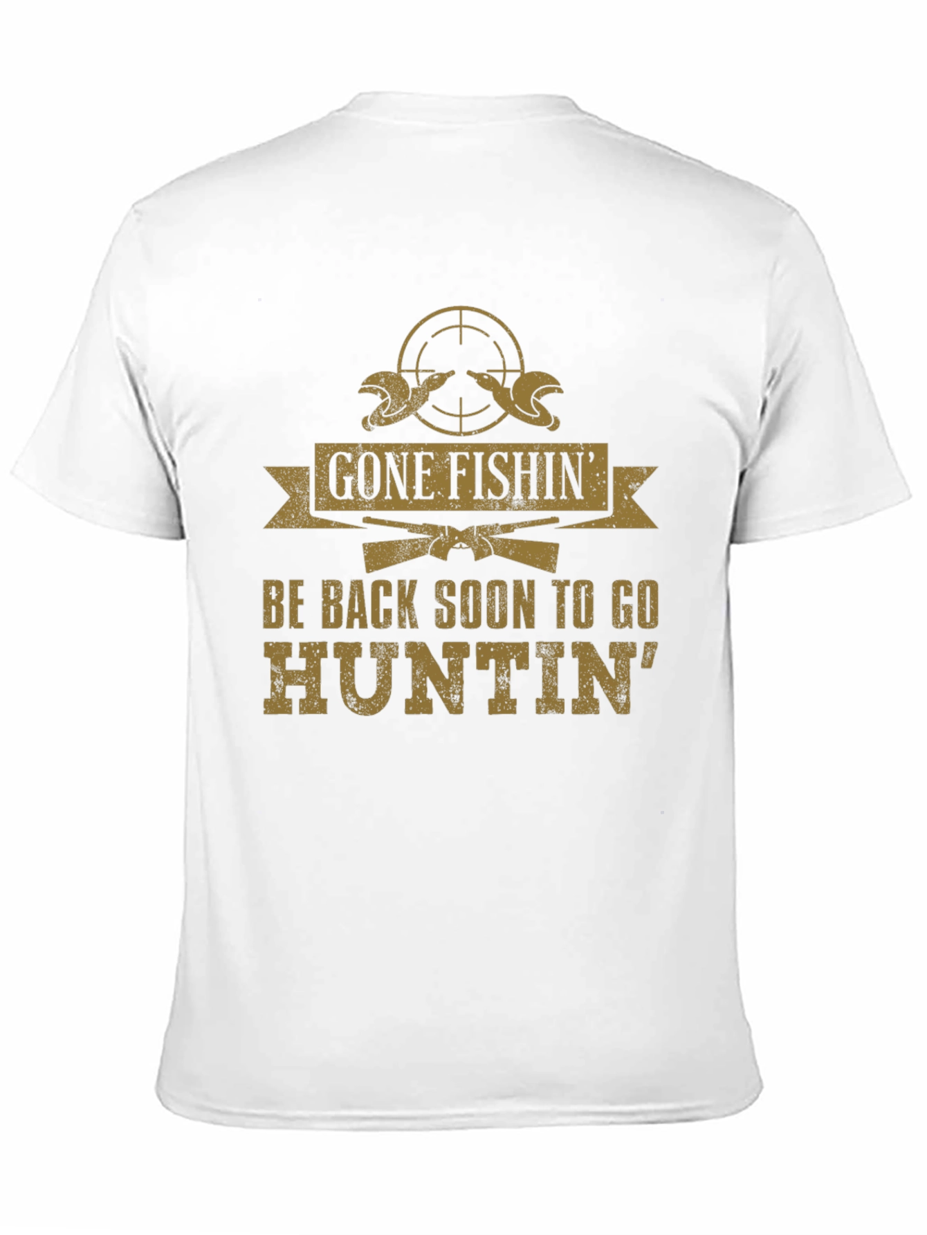 Gone Fishin Huntin Graphic Tee