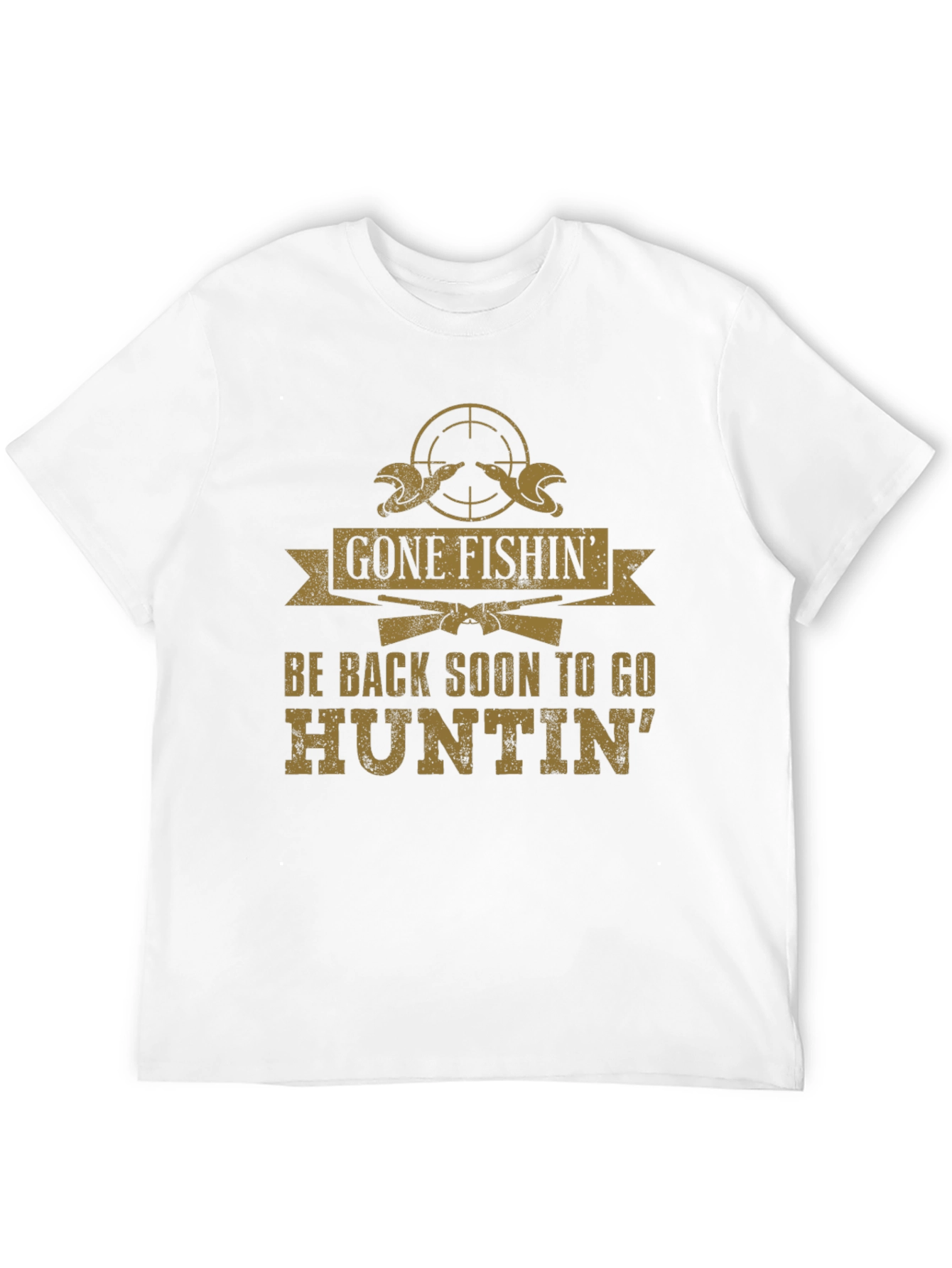Gone Fishin Huntin Graphic Tee