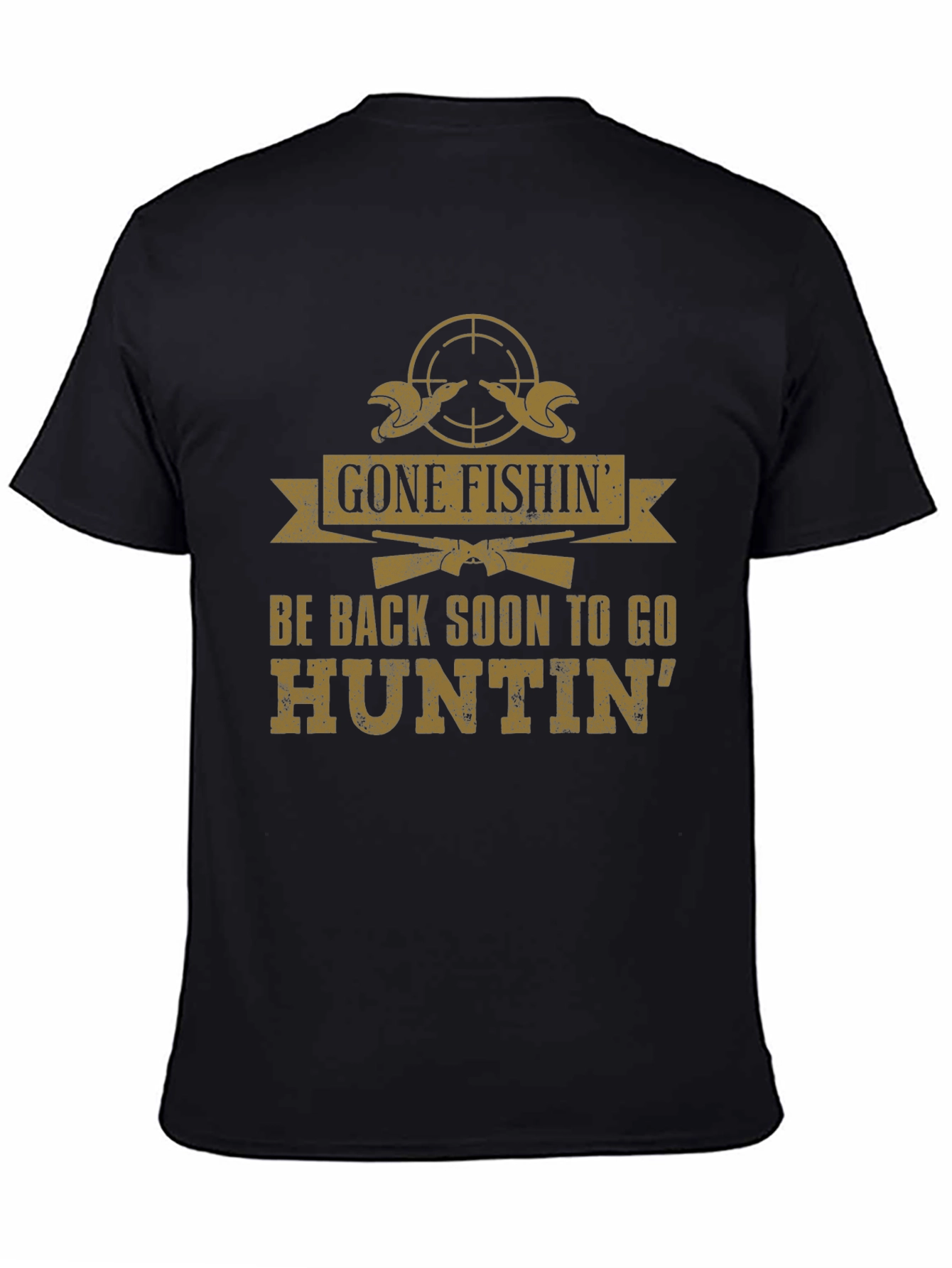 Gone Fishin Huntin Graphic Tee