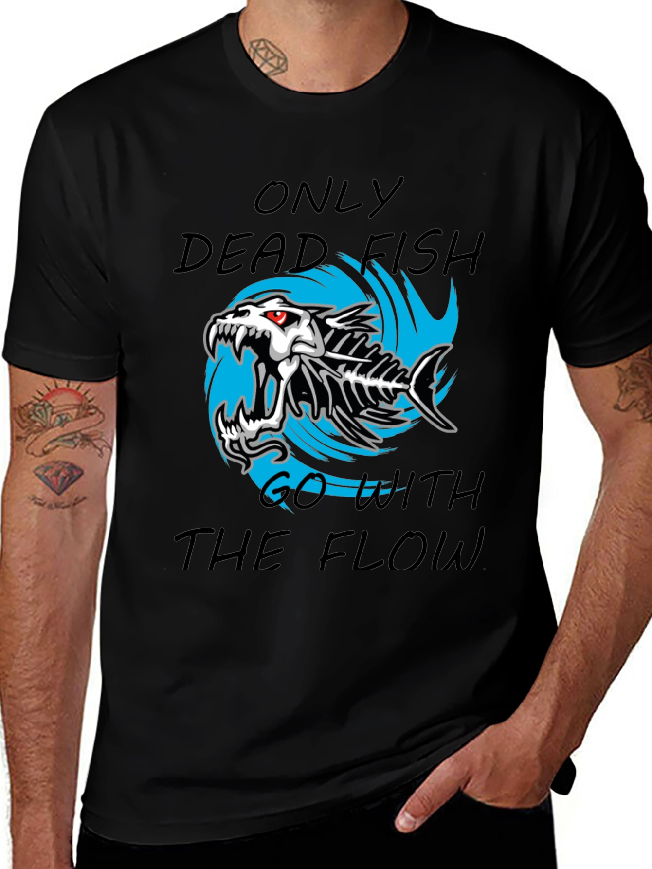 Dead Fish Flow Graphic T-Shirt