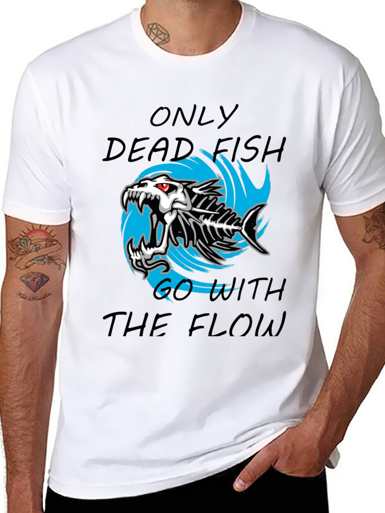 Dead Fish Flow Graphic T-Shirt