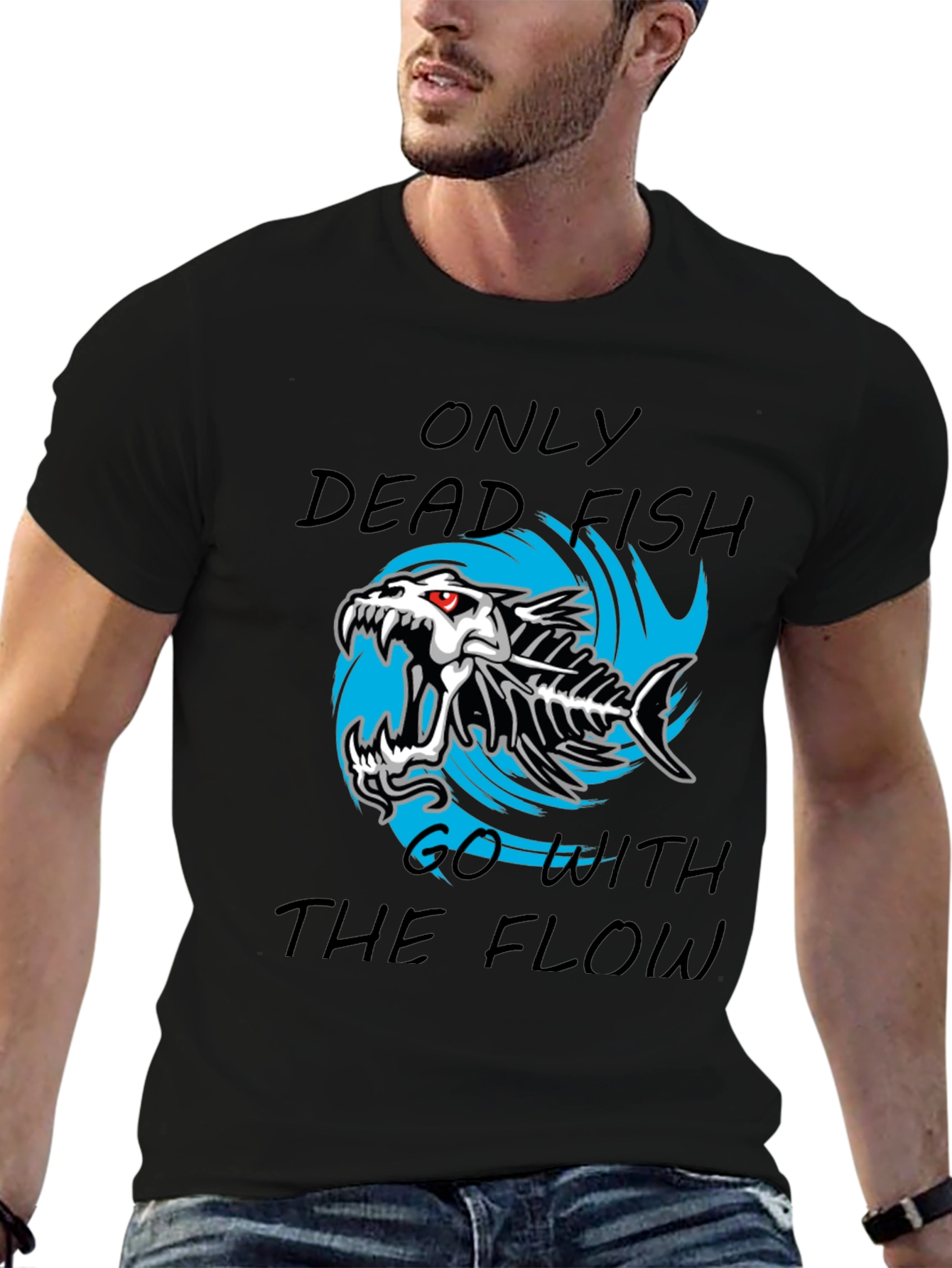 Dead Fish Flow Graphic T-Shirt