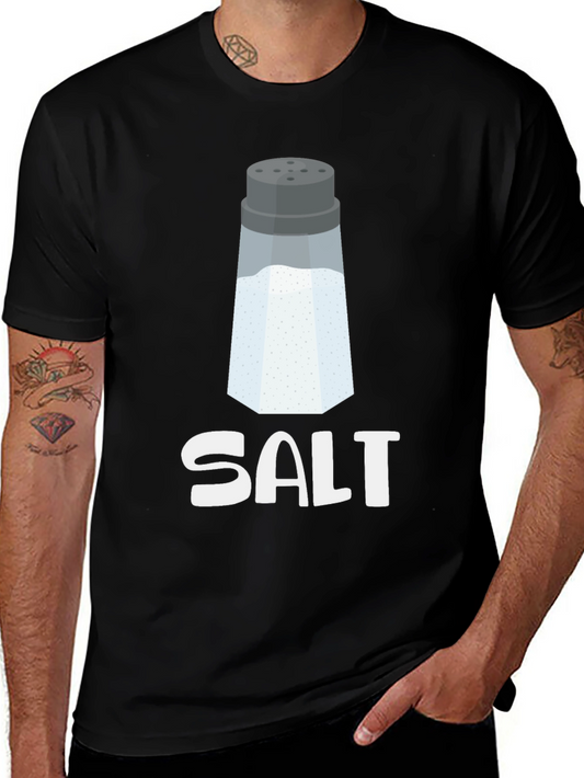 Novelty Salt Shaker Graphic Tee - Black
