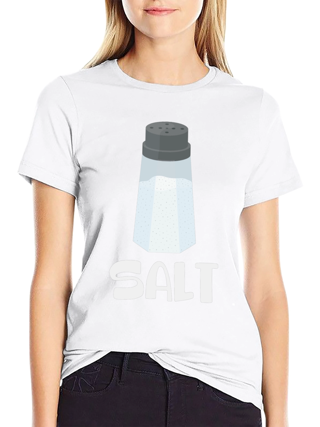 Novelty Salt Shaker Graphic Tee - Black