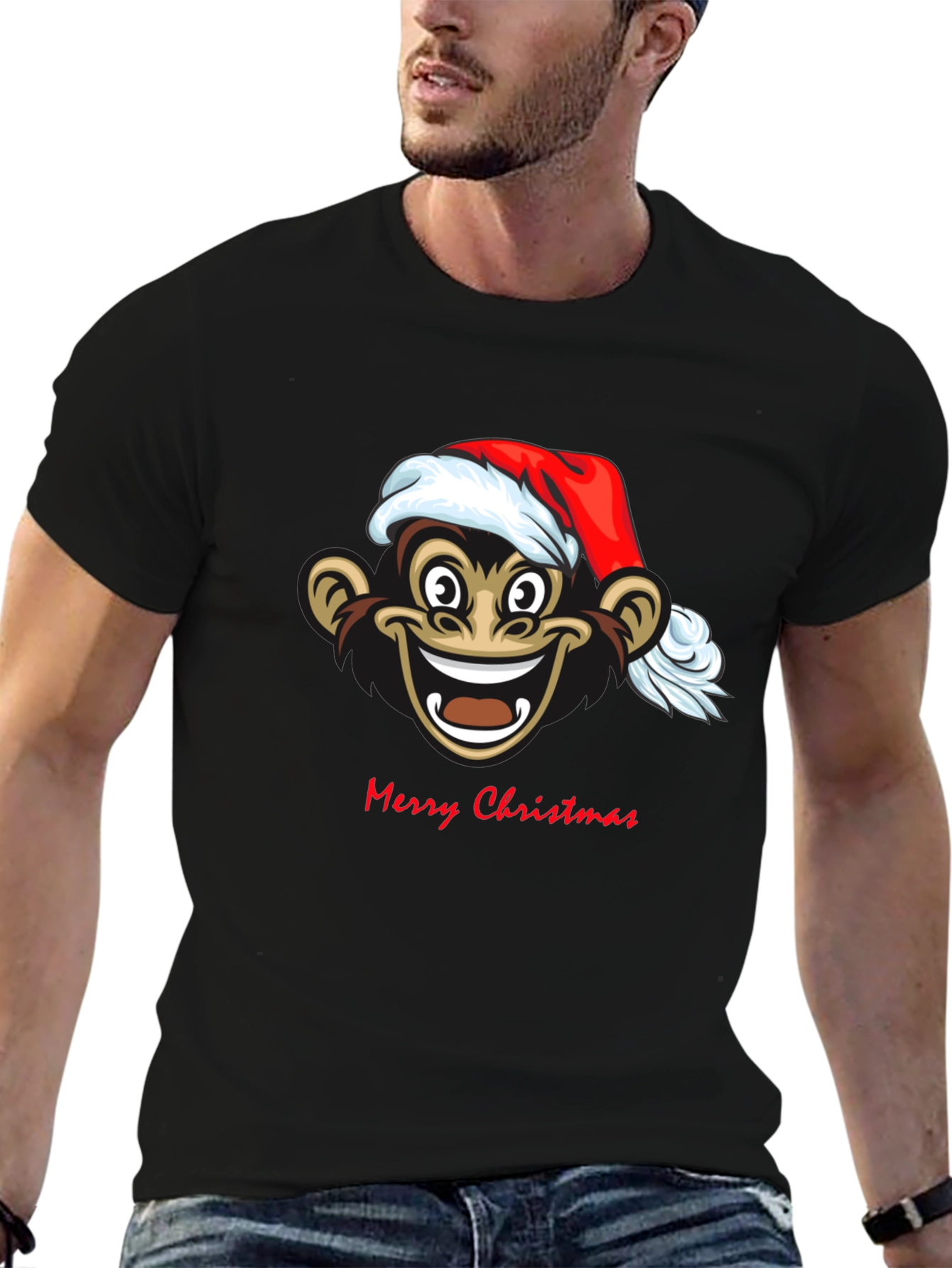 Christmas Monkey Graphic Tee