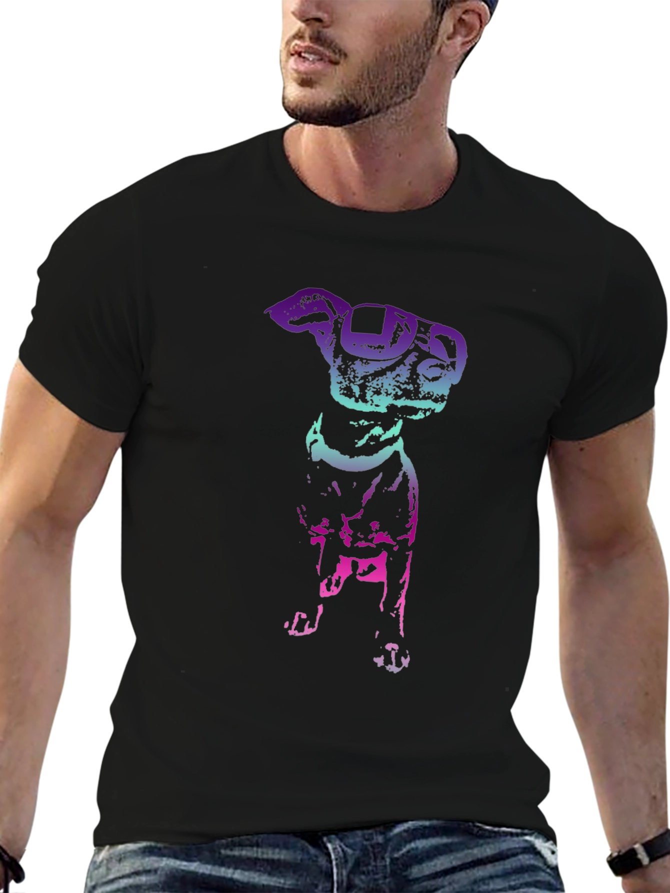 Dog with Glasses Graphic T-Shirt