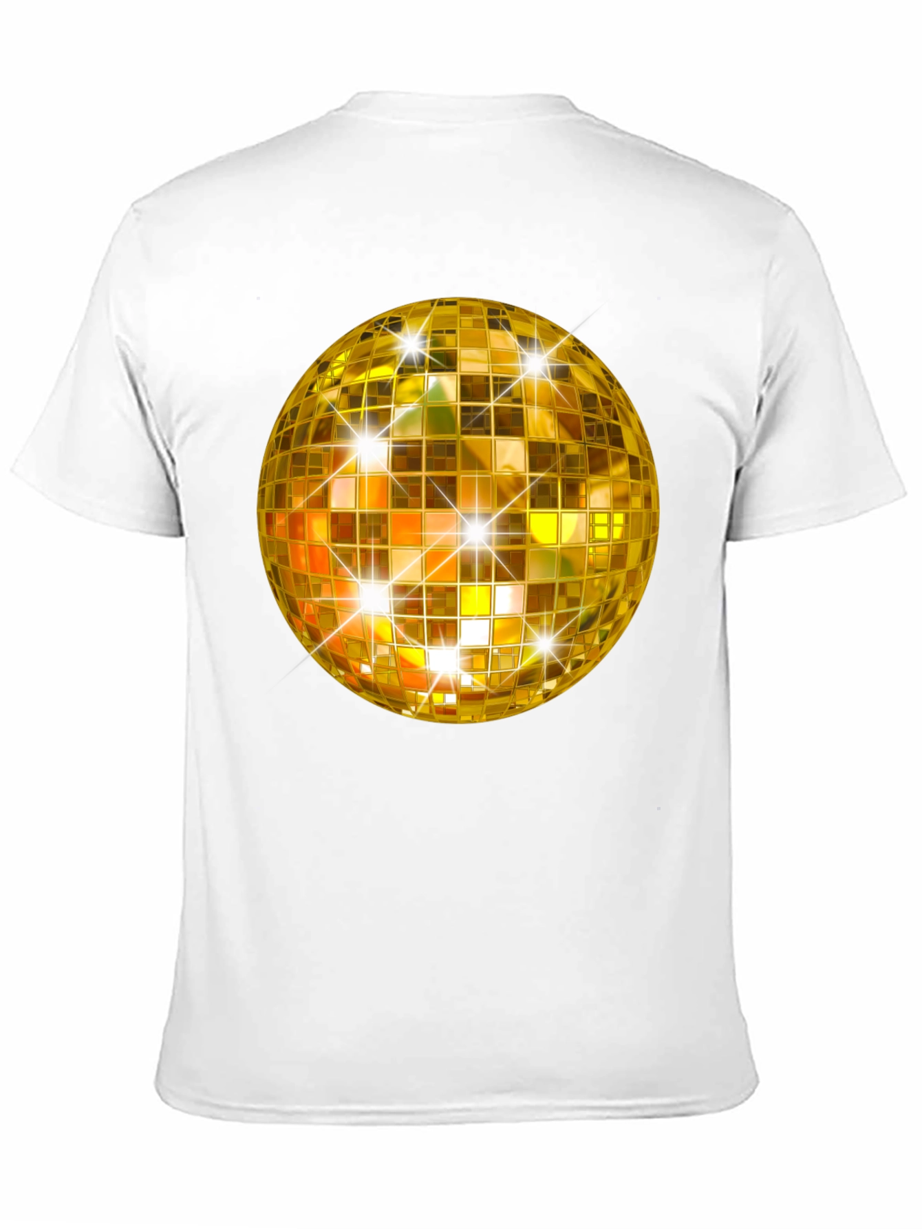 Golden Disco Ball T-Shirt - Sparkly Party Style