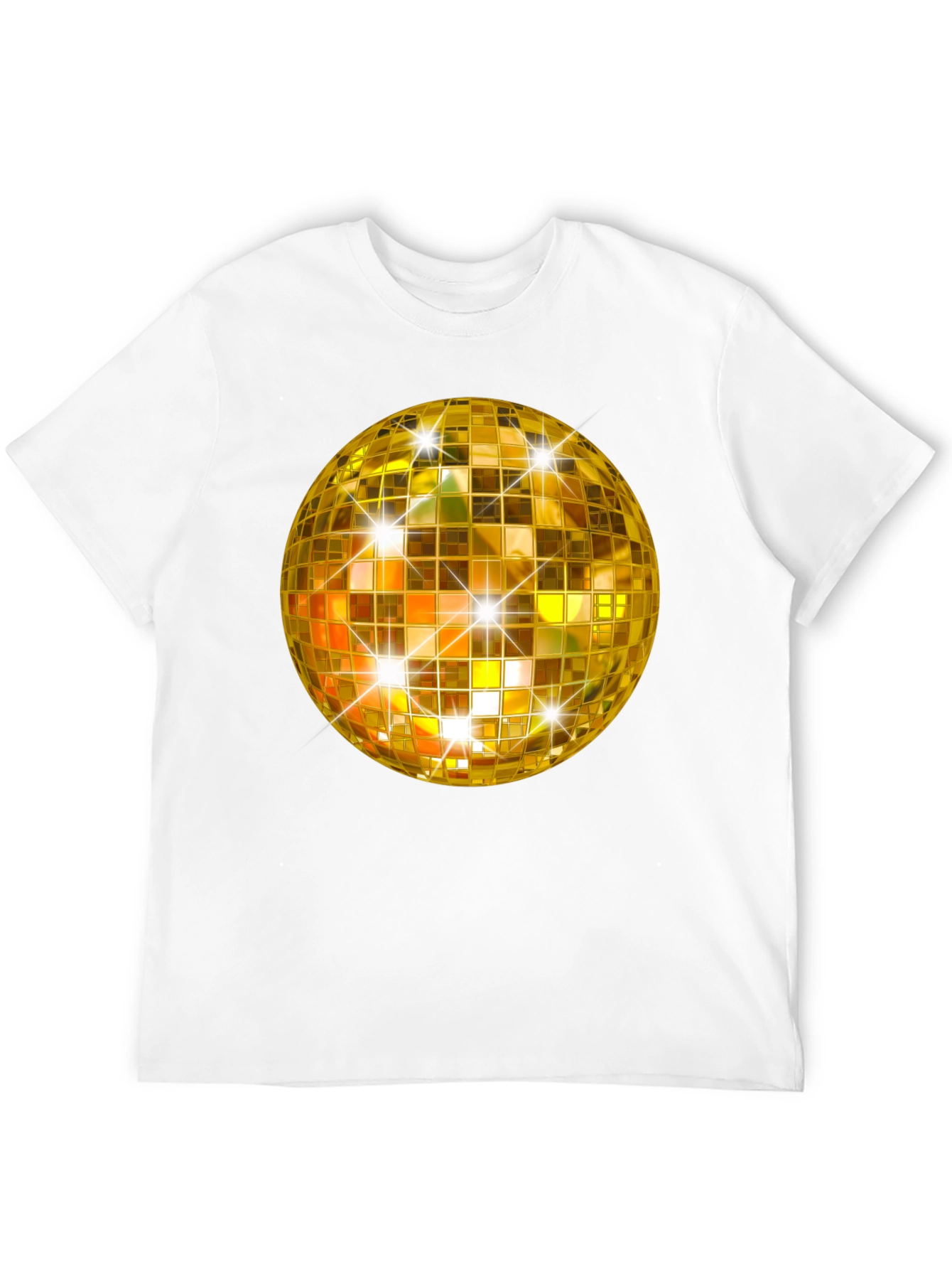Golden Disco Ball T-Shirt - Sparkly Party Style