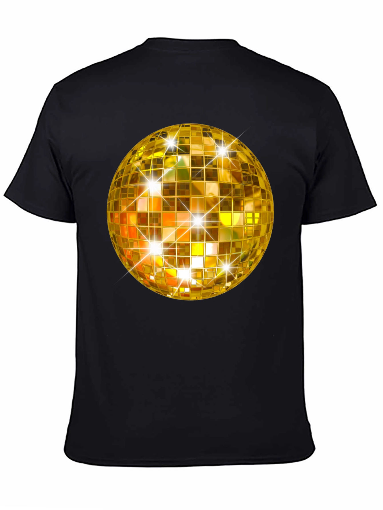 Golden Disco Ball T-Shirt - Sparkly Party Style