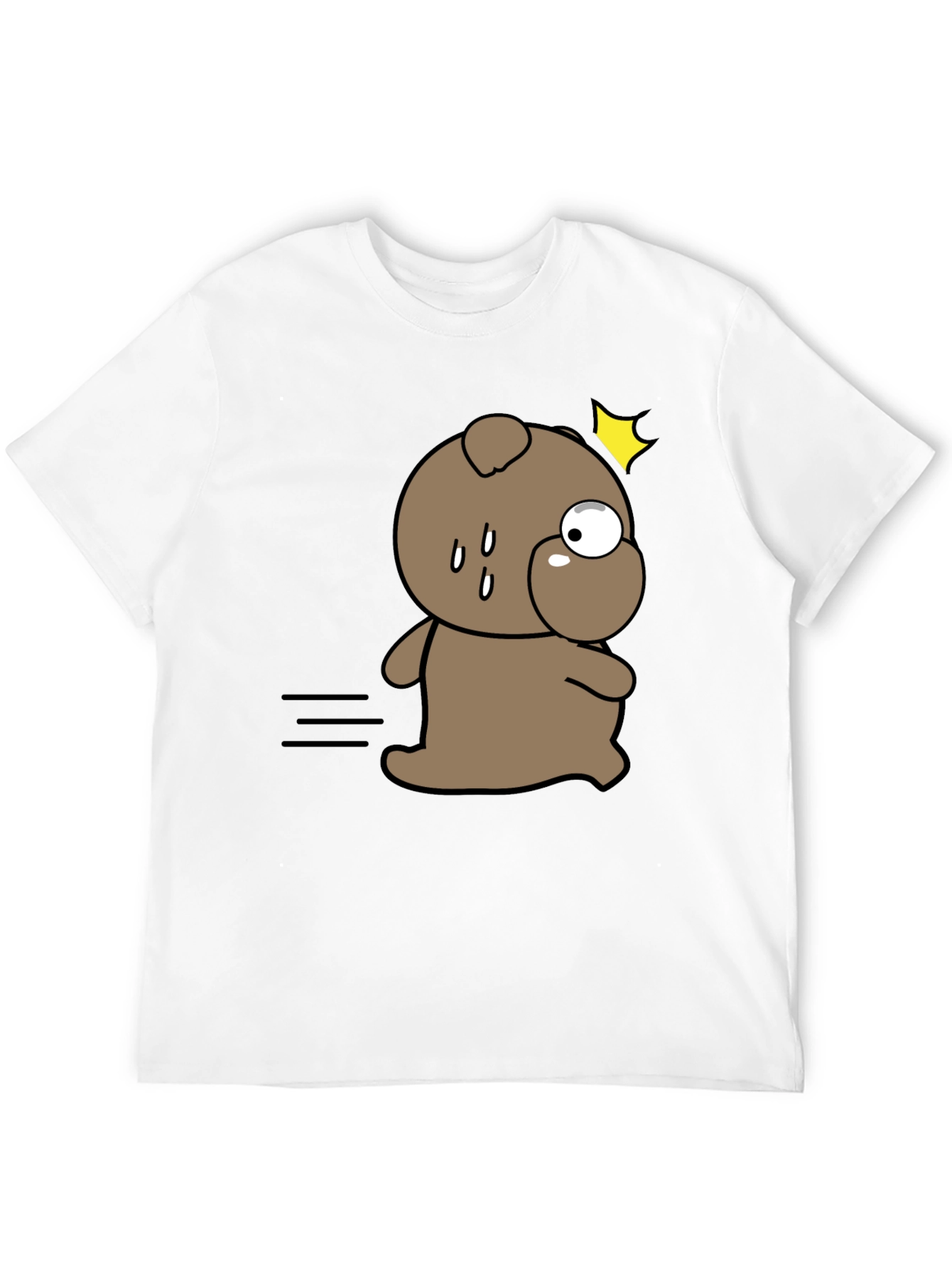 Funny Cartoon Dog Black T-Shirt
