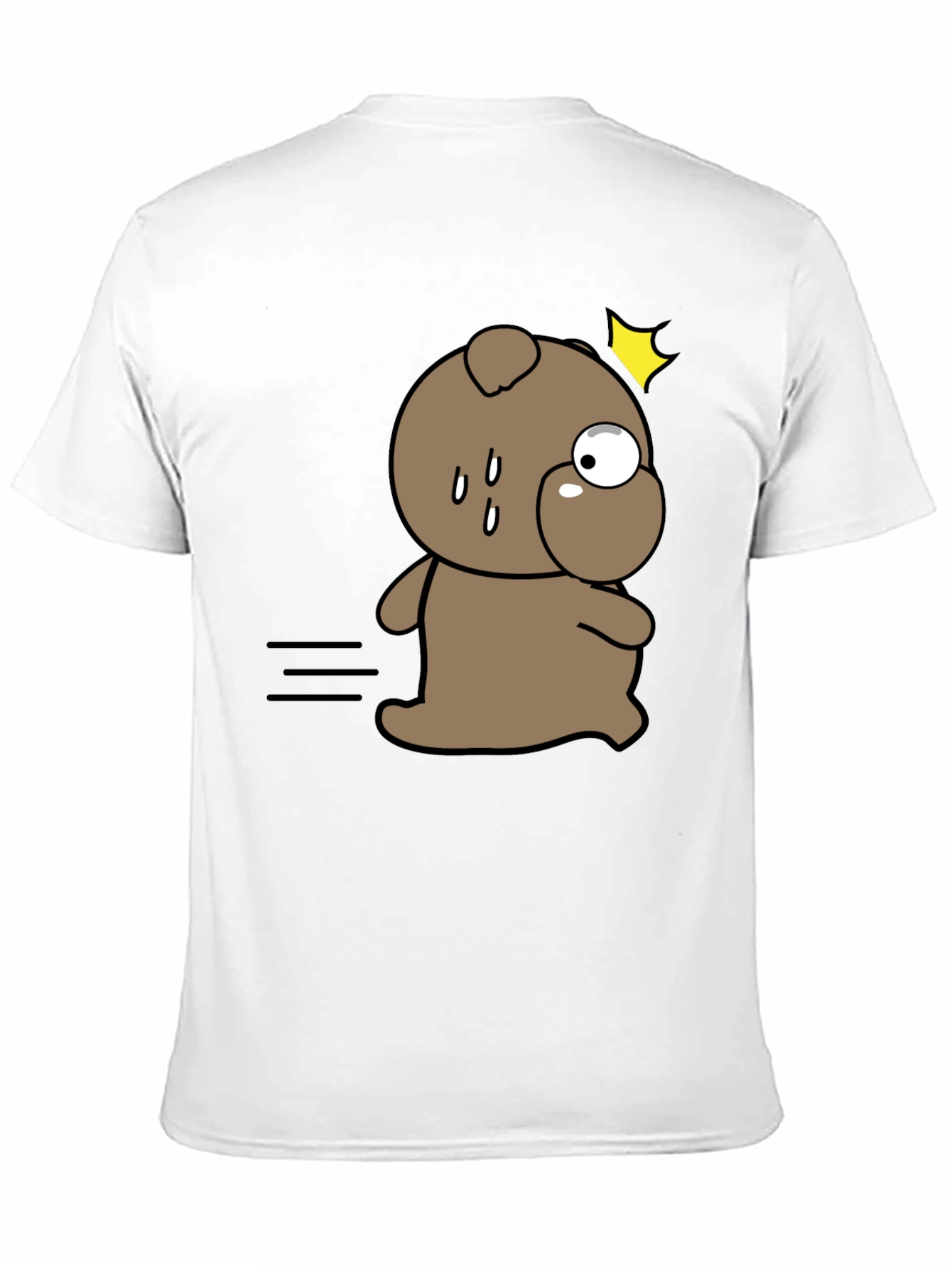 Funny Cartoon Dog Black T-Shirt