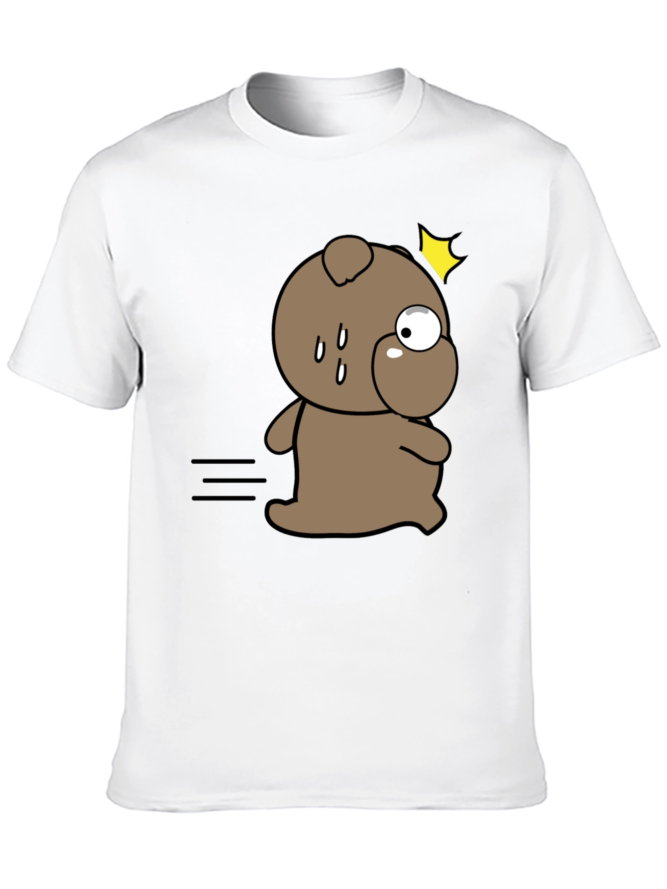 Funny Cartoon Dog Black T-Shirt