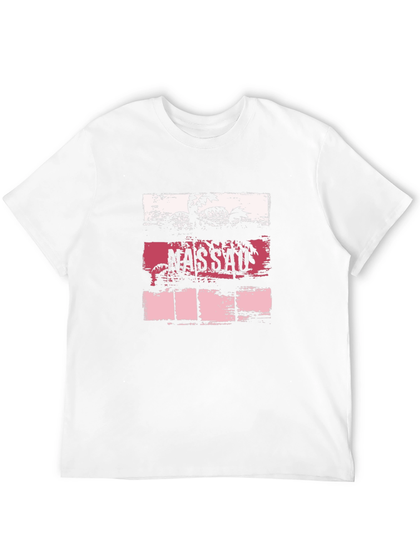 Nassau Palm Tree Graphic Tee - Black Cotton T-Shirt