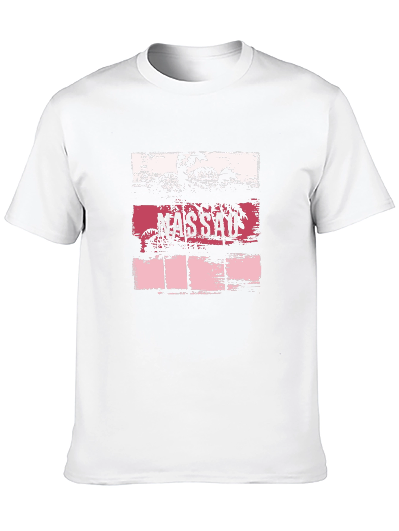 Nassau Palm Tree Graphic Tee - Black Cotton T-Shirt