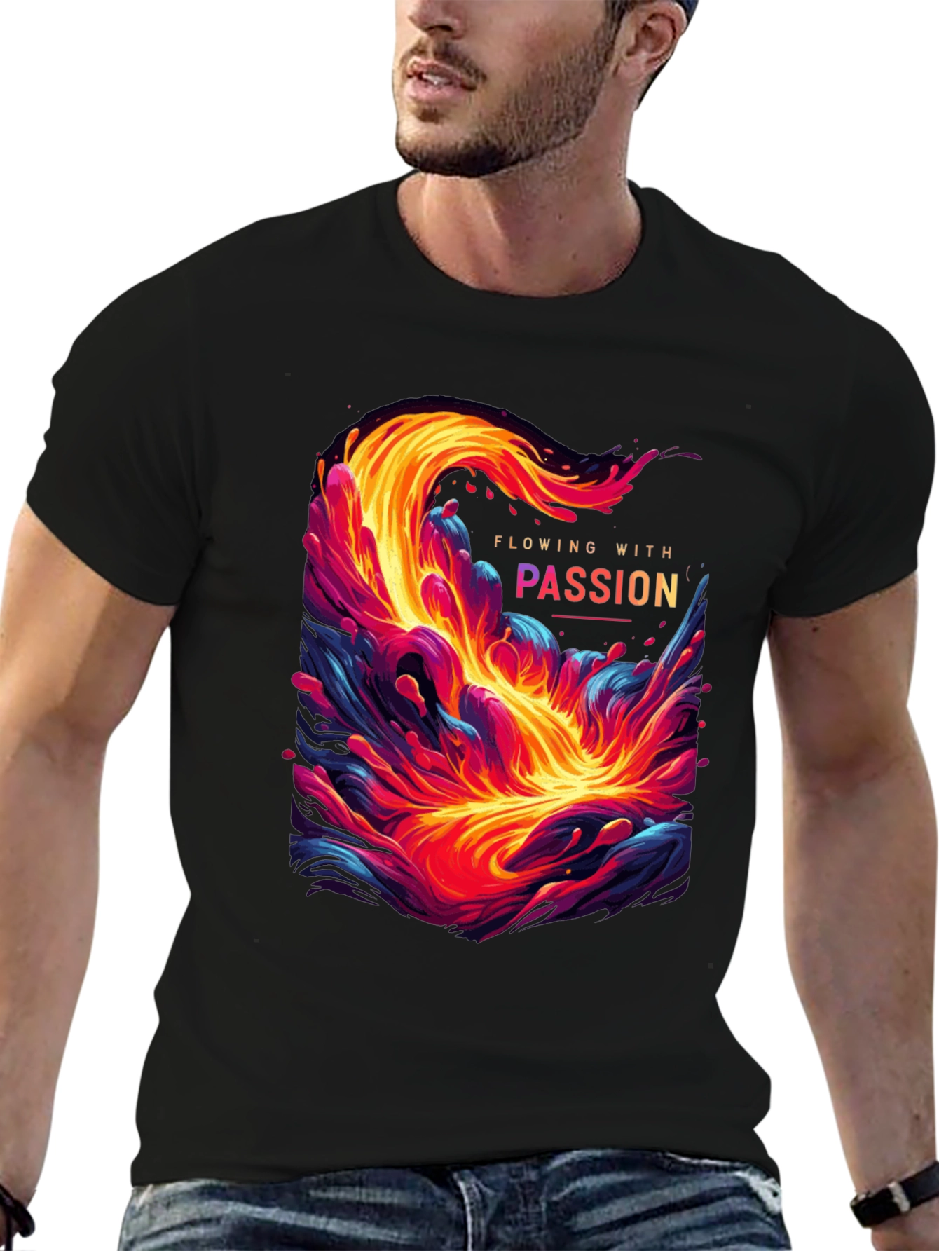 Flowing with Passion Graphic T-Shirt
