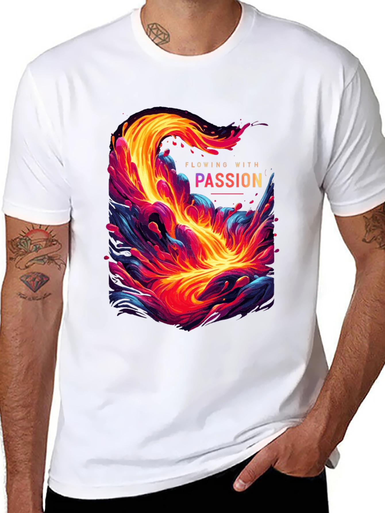 Flowing with Passion Graphic T-Shirt