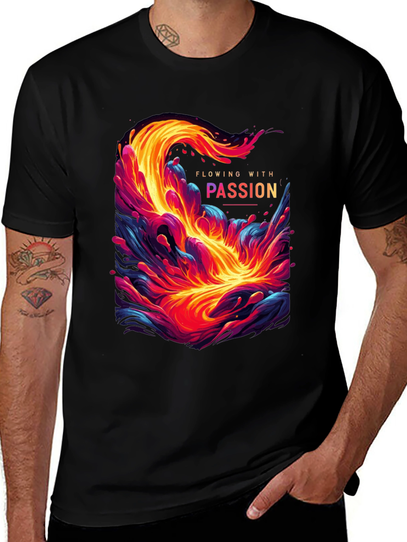 Flowing with Passion Graphic T-Shirt